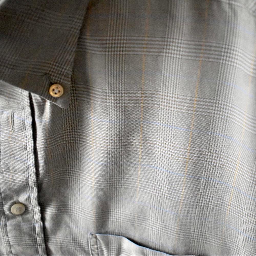 Burberry London Green Plaid Button Down Shirt Size Large - Picture 2 of 4